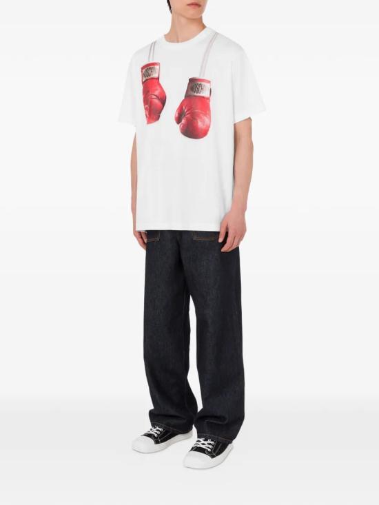 26SS 모스키노 반팔 티셔츠 261ZZ072302411001 WHITE - MOSCHINO