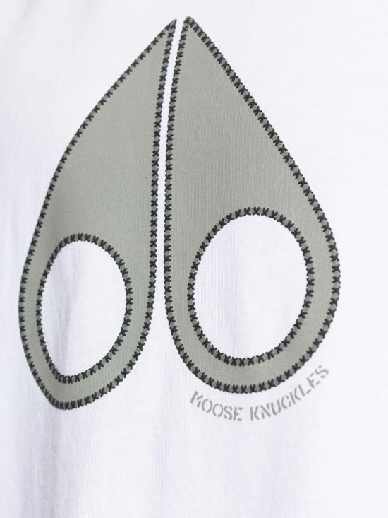 26SS 무스너클 탄뎀 로고 티셔츠 M16MT736160 WHITE - MOOSE KNUCKLES