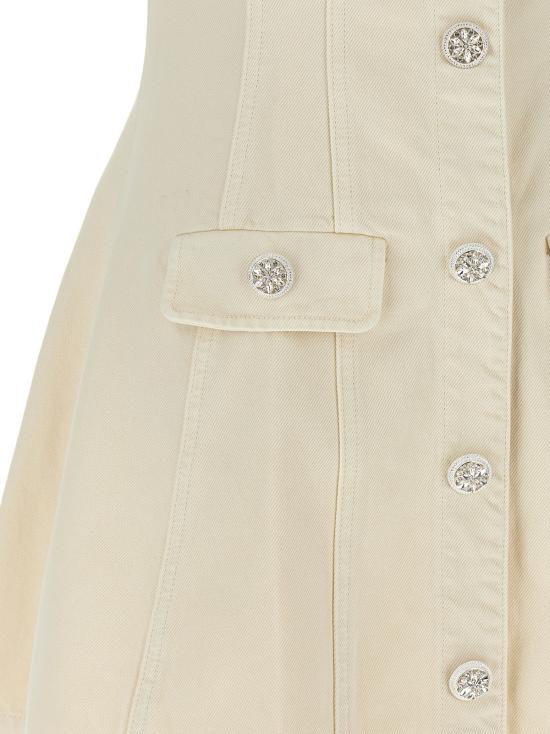  셀프 포트레이트 숏 원피스 크림 칼라 데님 미니 드레스 - SELF PORTRAIT