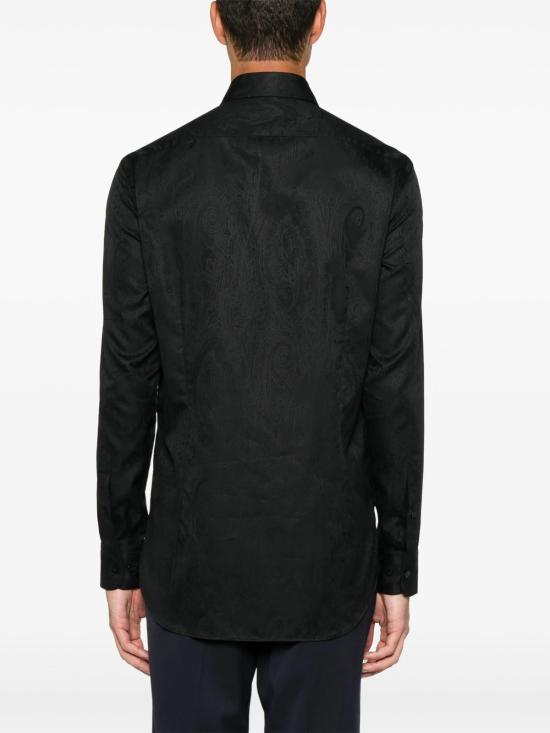  에트로 긴팔 셔츠 로마 셔츠 블랙 - ETRO