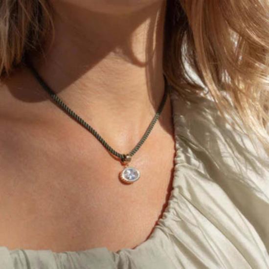  탯치 팔찌 짚 코코모스 실크 코드 목걸이 - THATCH