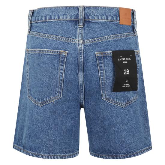  애니빙 데님 숏팬츠 아니네 빙 캣 하이라이즈 이지 쇼츠 블루 - ANINE BING