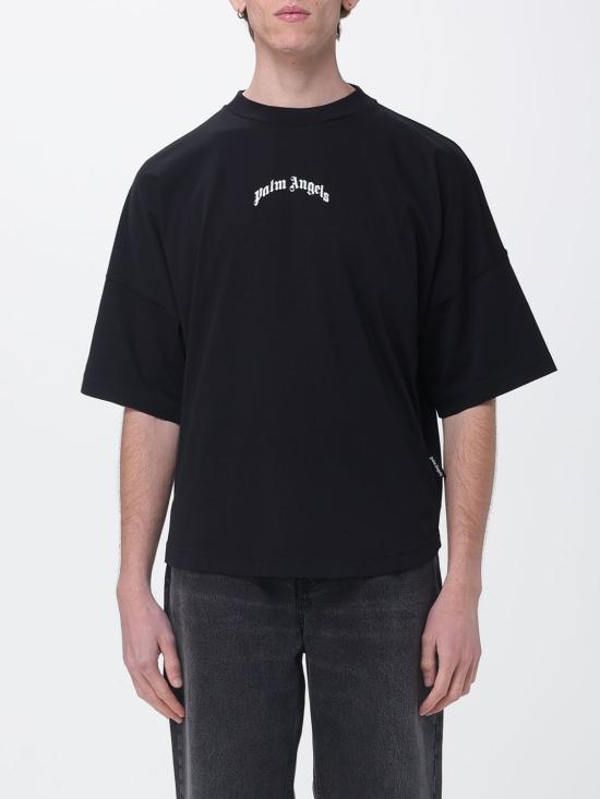 26SS 팜앤젤스 반팔 티셔츠 PMA10BS26JER007 1003 Black