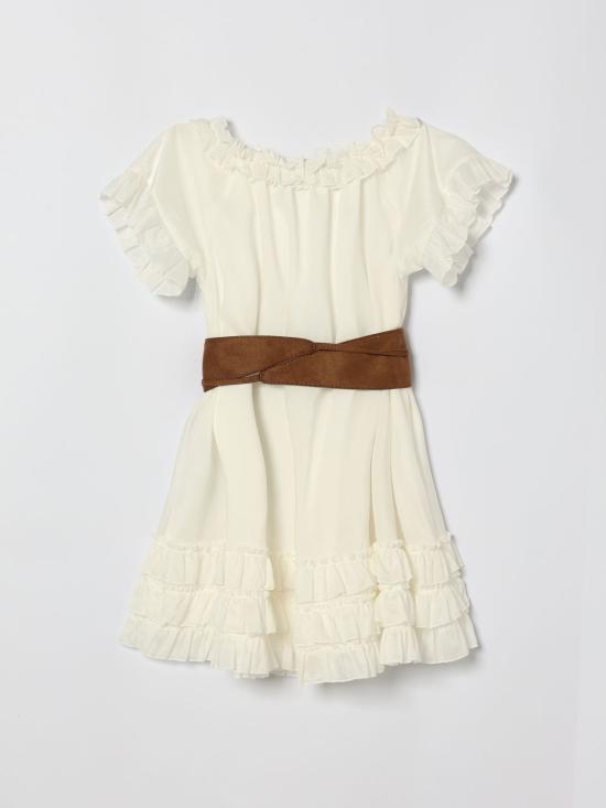 26SS [키즈] 모나리자 원피스 41G9097105 0001 Yellow Cream - MONNALISA