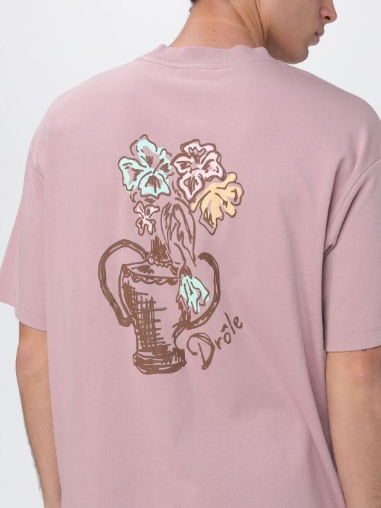 26SS 드롤드무슈 반팔 티셔츠 KTS308CO002 OPI Pink - DROLE DE MONSIEUR