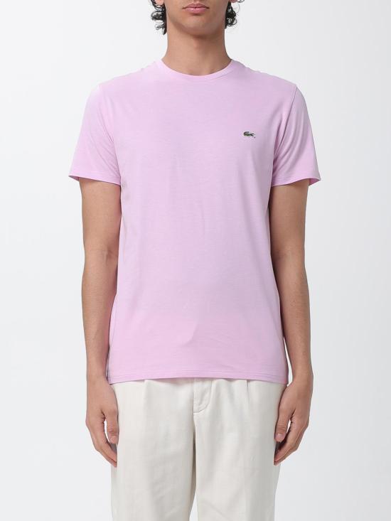 26SS 라코스테 피마 코튼 저지 크루넥 티셔츠 TH6709 Z4H Pink