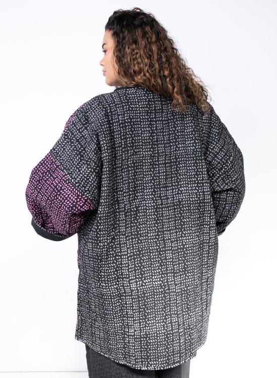  시크 콜렉티브 코트 Seek Collective Space Coat 나뭇잎 프린트 - SEEK COLLECTIVE