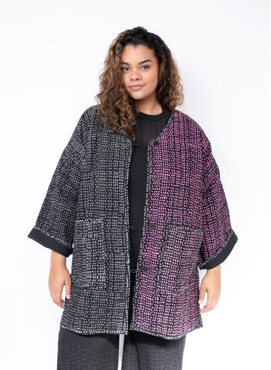  시크 콜렉티브 코트 Seek Collective Space Coat 나뭇잎 프린트 - SEEK COLLECTIVE