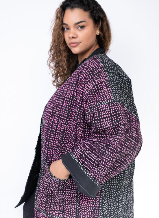  시크 콜렉티브 코트 Seek Collective Space Coat 나뭇잎 프린트 - SEEK COLLECTIVE