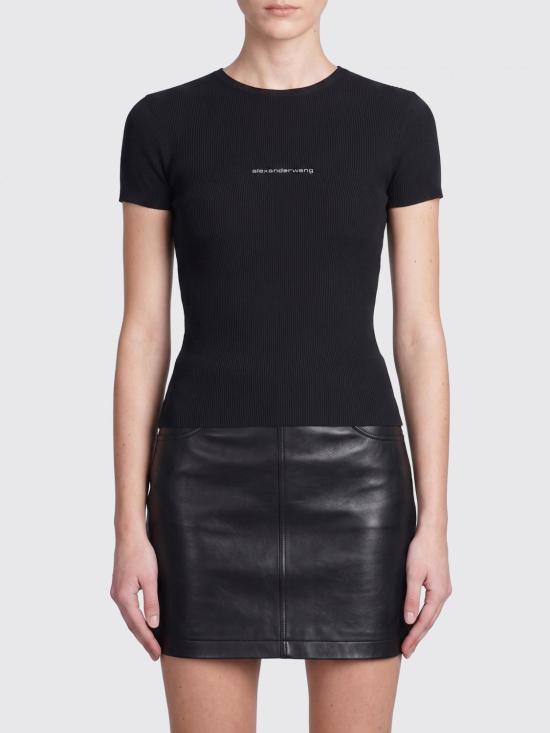 26SS 알렉산더 왕 반팔 티셔츠 1KC2261037 001 Black