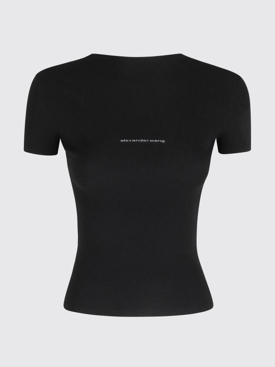 26SS 알렉산더 왕 반팔 티셔츠 1KC2261037 001 Black - ALEXANDER WANG