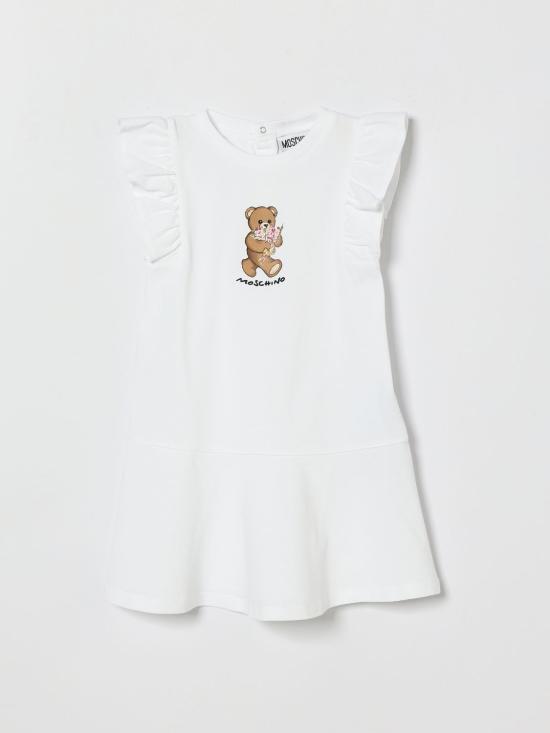 26SS [키즈] 모스키노 점프수트 MDV0DILFA06 10101 White