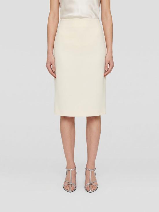 26SS 질샌더 미디 스커트 J03MA0291J70218 102 White