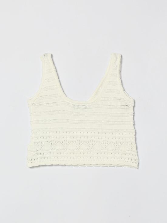 26SS [키즈] 에르마노 설비노 탑 Z9G3057085 0001 Yellow Cream - ERMANNO SCERVINO