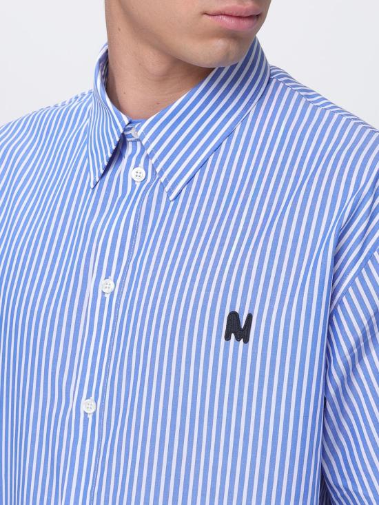 26SS 엠에스지엠 반팔 셔츠 4040ME22X267129 84 Gnawed Blue - MSGM