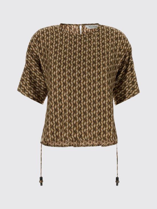 26SS 막스마라 반팔 티셔츠 2611191052600 001 Brown - MAX MARA