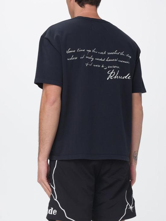 26SS 루드 반팔 티셔츠 RHSS26TT06012 3158 Black - RHUDE