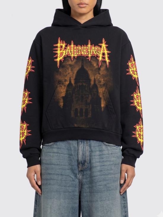 26SS 발렌시아가 스웨터 851238TUVL2 1000 Black