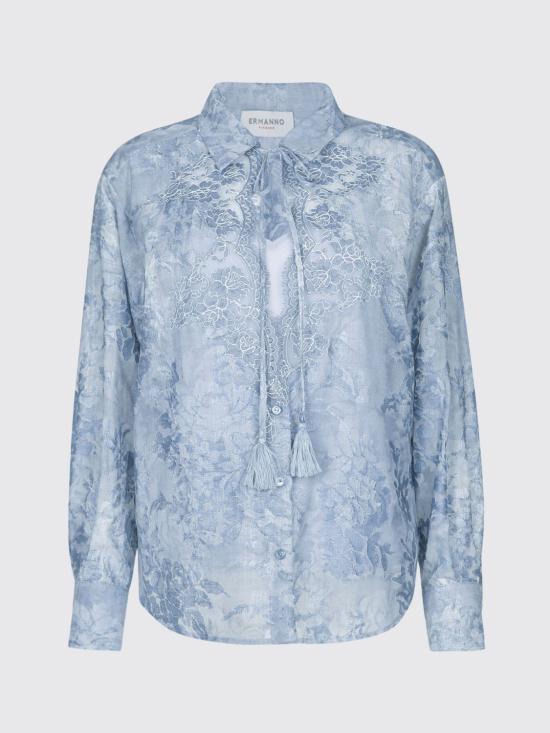 26SS 에르마노 피렌제 블라우스 D48EK056E66 MF156 Denim - ERMANNO FIRENZE