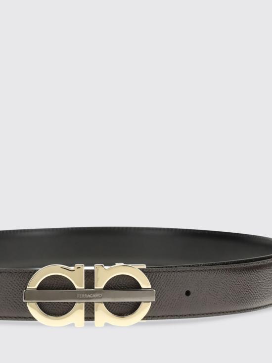 26SS 살바토레 페라가모 가죽 벨트 788412 002 Dark - SALVATORE FERRAGAMO