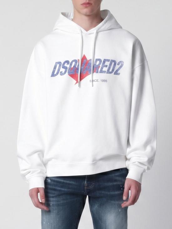 26SS 디스퀘어드2 후드 티셔츠 S74GU0951D25028 100 White