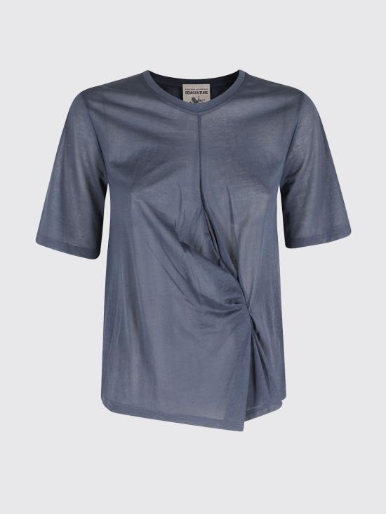 26SS 세미쿠튀르 반팔 티셔츠 S6SJ35 N10 Blue - SEMI-COUTURE