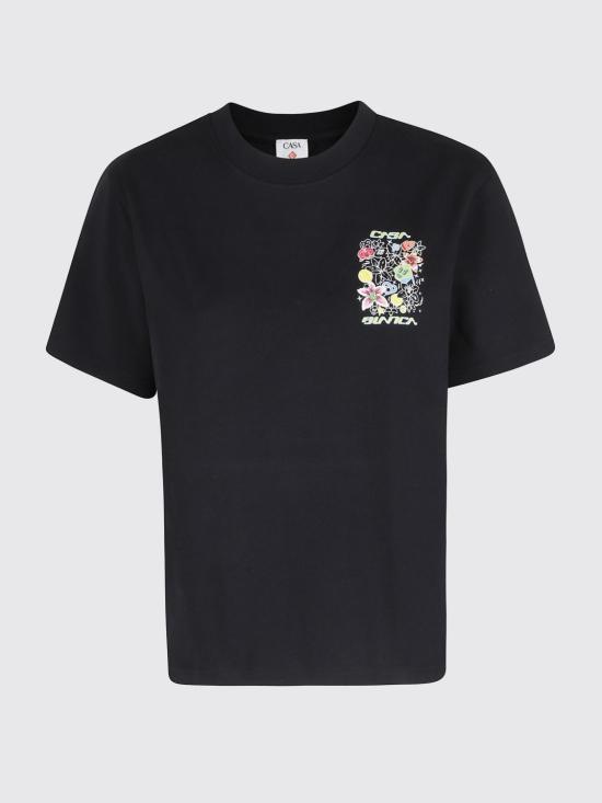 26SS 카사블랑카 반팔 티셔츠 WSS26JTS046 04 Black - CASABLANCA