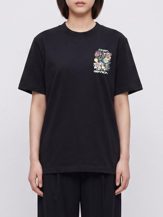 26SS 카사블랑카 반팔 티셔츠 WSS26JTS046 04 Black