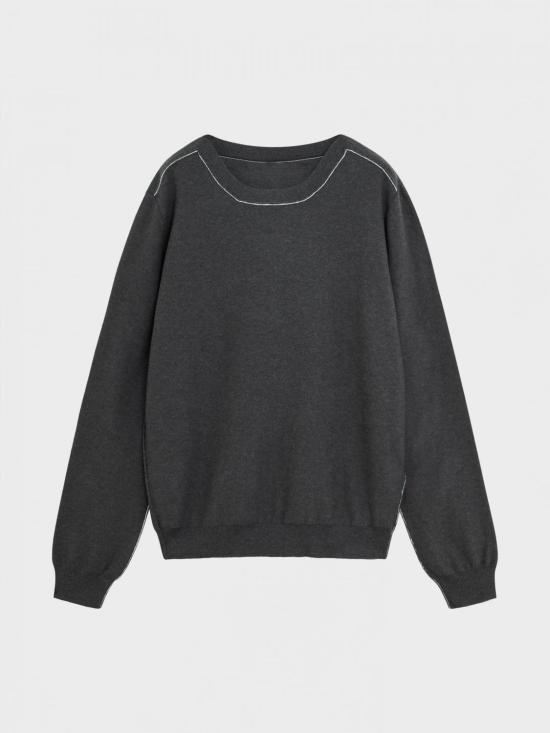 26SS MM6 메종마르지엘라 스웨터 SH2HL0047M13276 860M Charcoal - MM6 MAISON MARGIELA