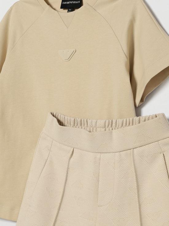 26SS [키즈] 엠포리오 아르마니 캐주얼 세트 EB001621AF13715 M1399 Beige - EMPORIO ARMANI