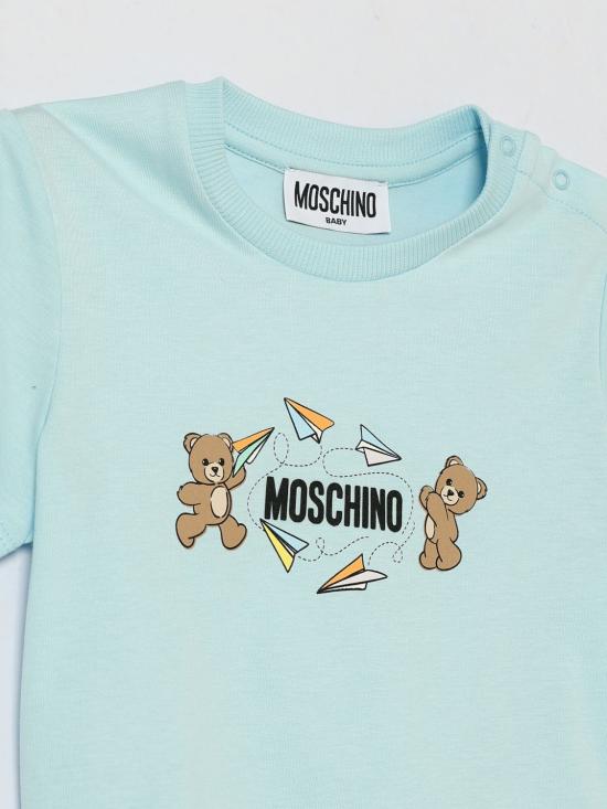 26SS [키즈] 모스키노 티셔츠 MUM04MLAA01 40304 Blue - MOSCHINO