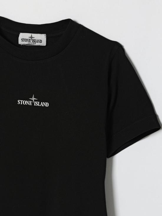 26SS [키즈] 스톤 아일랜드 티셔츠 2100009S0377 V0029 Black - STONE ISLAND