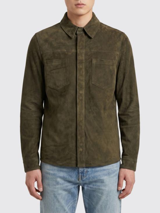 26SS 조르지오 브라토 긴팔 셔츠 GU26S9812CMSO SWAMP Green