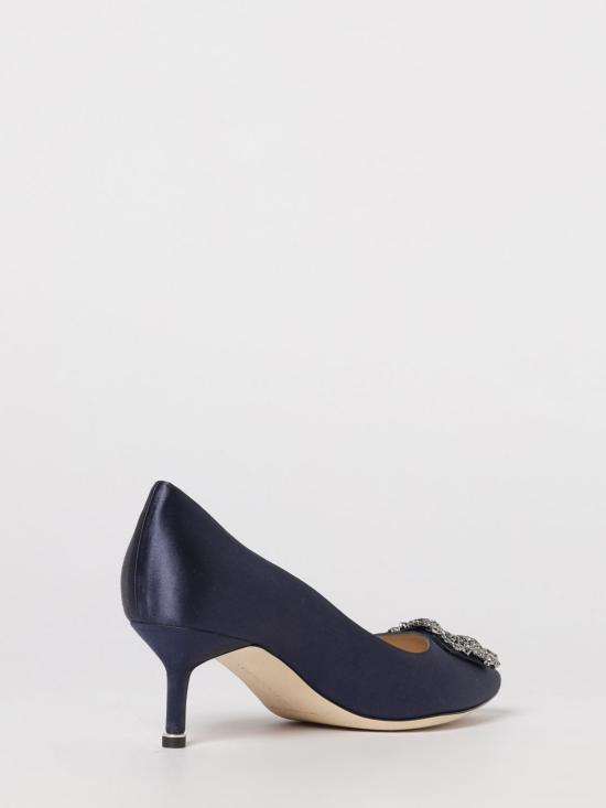 26SS 마놀로 블라닉 한기시 50 사틴 쥬얼 버클 펌프스 9XX06610039 4116 Navy - MANOLO BLAHNIK