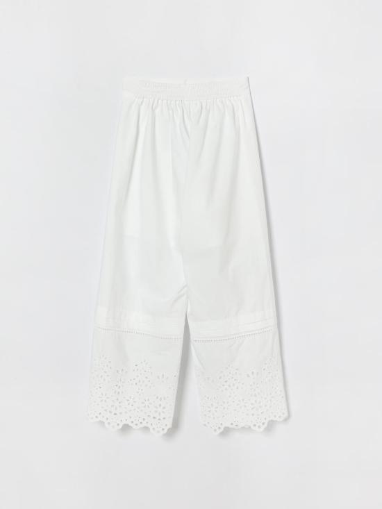 26SS [키즈] 에르마노 설비노 스트레이트 팬츠 Z1G4097970 0099 White - ERMANNO SCERVINO