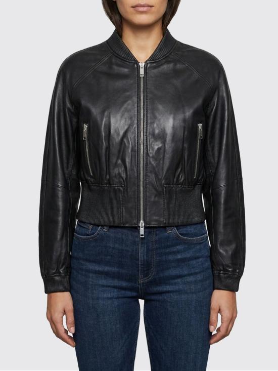 26SS 비르기테 허스카인드 가죽 자켓 5995268 001 Black