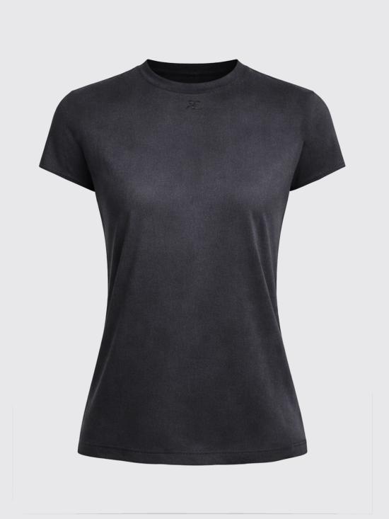 26SS 쿠레쥬 솔라리지드 오버사이즈 티셔츠 126JTS238JS0273 9999 Black - COURREGES