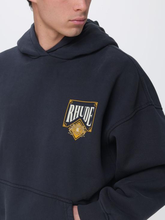 26SS 루드 후드 티셔츠 RHSS26HO05012 6185 Black - RHUDE