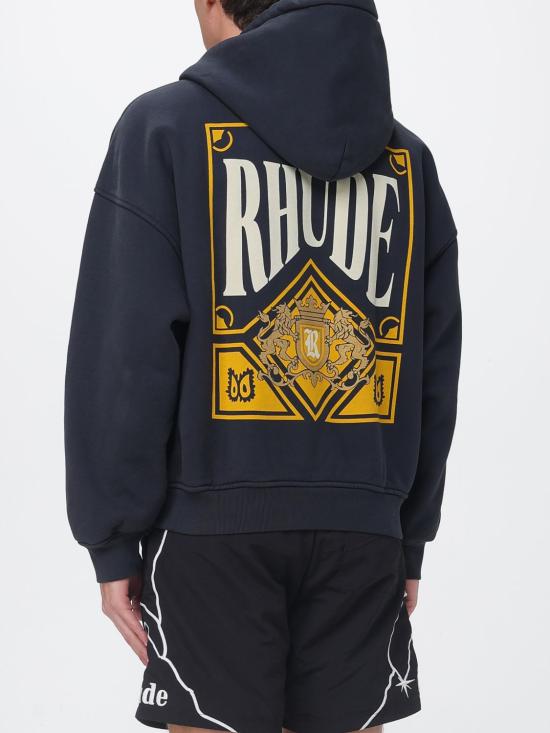 26SS 루드 후드 티셔츠 RHSS26HO05012 6185 Black - RHUDE
