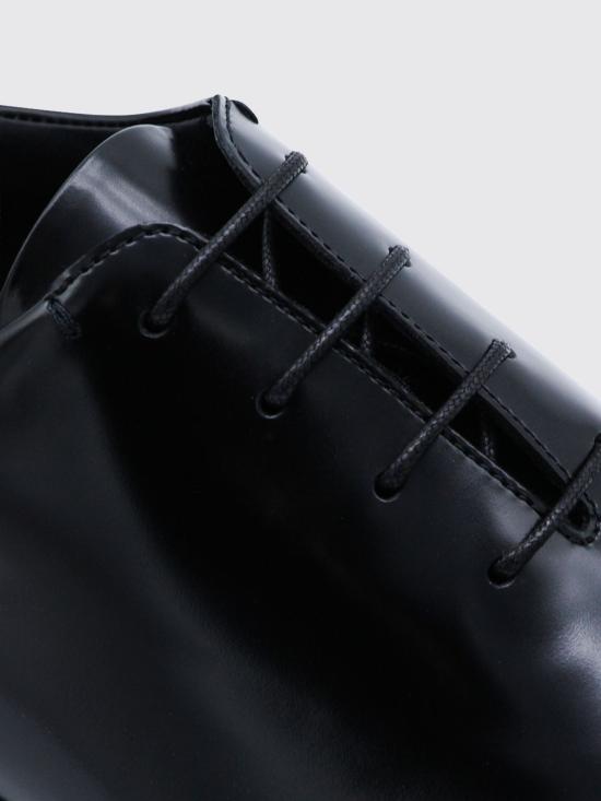 26SS 질샌더 로고 엠보스드 레더 레이스업 슈즈 J33ZJ0023P7032 001 Black - JIL SANDER