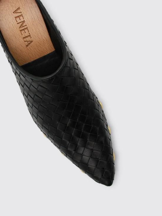 26SS 보테가베네타 뮬/슬리퍼 871591V2ED0 1000 Black - BOTTEGA VENETA