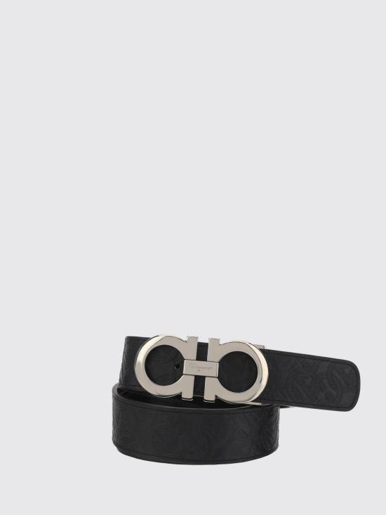 26SS 살바토레 페라가모 가죽 벨트 724127 111 Black