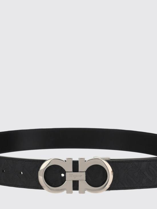 26SS 살바토레 페라가모 가죽 벨트 724127 111 Black - SALVATORE FERRAGAMO