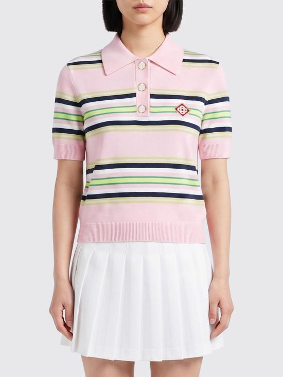 26SS 카사블랑카 폴로 티셔츠 WSS26KW1279 01 Pink