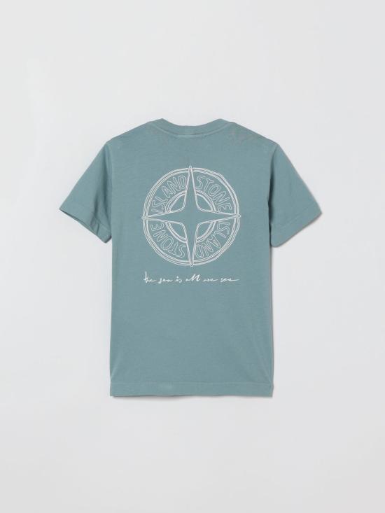 26SS [키즈] 스톤 아일랜드 티셔츠 2100011S0369 V004A Blue - STONE ISLAND
