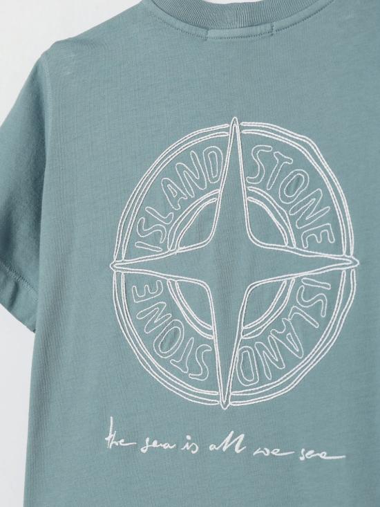 26SS [키즈] 스톤 아일랜드 티셔츠 2100011S0369 V004A Blue - STONE ISLAND