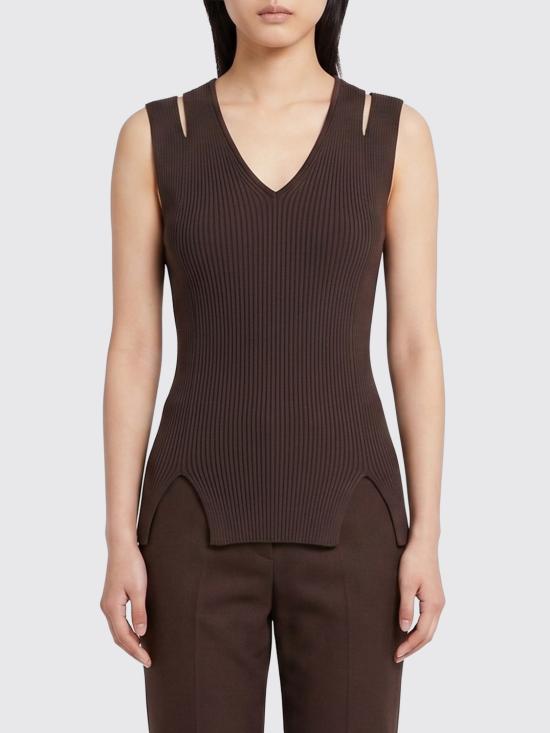 26SS 로베르토 콜리나 민소매 티셔츠 261FXA31214 MORO Brown