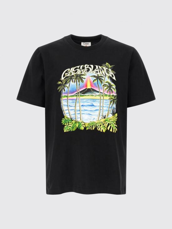 26SS 카사블랑카 반팔 티셔츠 MSP26JTS001 21 Black 2 - CASABLANCA