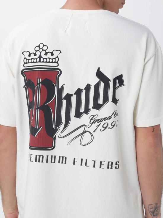 26SS 루드 반팔 티셔츠 RHSS26TT07012 3160 White - RHUDE