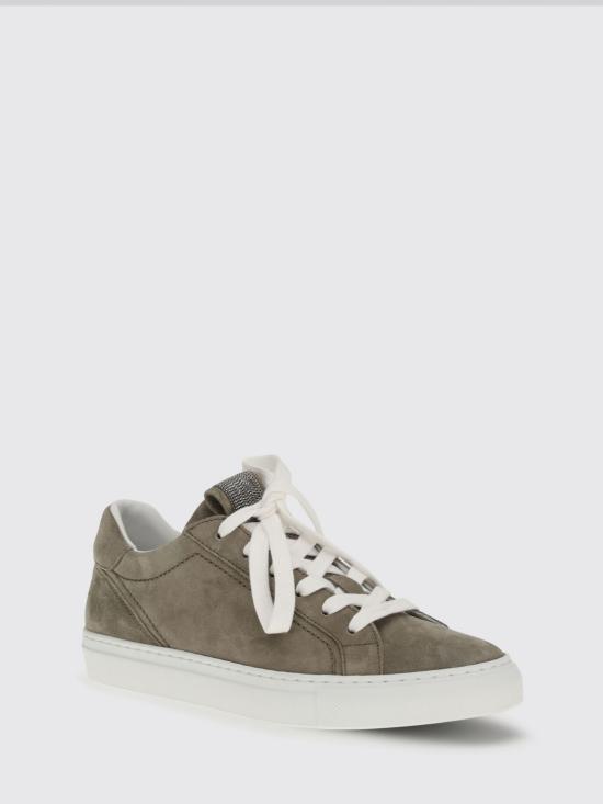 26SS 브루넬로 쿠치넬리 프레셔스 루프 스웨이드 스니커즈 MZSFG2525 C8850 Safari - BRUNELLO CUCINELLI